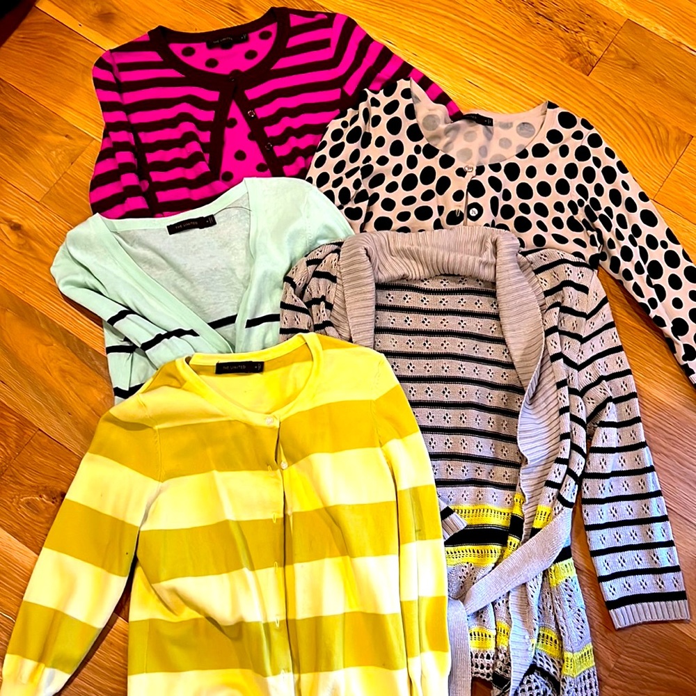 LOT of Five Women's The LIMITED layering cardigans Medium Button Up Sweaters